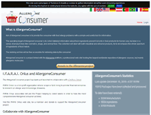 Tablet Screenshot of allergomeconsumer.allergome.org